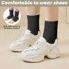 LLMSIX 2pcs Large Black Bamboo Foot Sleeves, Soft and Breathable Plantar Fasciitis Socks, Arch Support Ankle Compression Sleeve for Men and Women Running Travel Work Foot Relief Supplies (Black, L) view 4