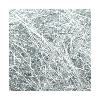Yantbin Gift Bag Filler 300g Gold Reflective Plastic Raffia Shredded Multicolor Flash Raffia for DIY Gift Box Filler Decoration(1MM Solid Silver)