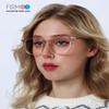 Firmoo Blue Light Glasses for Women/Men, Stylish Big Frame Blue Light Blocking Glasses for Computer, Pink Clear, KBT7277 1.25x view 3