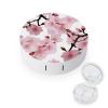 BTCOWZRV Cherry Japanese Cherry Blossom Contact Lens Case with Mirror, Portable Contact Lens Box with Solution Bottle, Glasses Travel Holder with Tweezers, Contact Case Storage for Women Men view 1