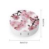 BTCOWZRV Cherry Japanese Cherry Blossom Contact Lens Case with Mirror, Portable Contact Lens Box with Solution Bottle, Glasses Travel Holder with Tweezers, Contact Case Storage for Women Men view 2