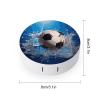 BTCOWZRV Soccer Ball Water Contact Lens Case with Mirror, Portable Contact Lens Box with Solution Bottle, Glasses Travel Holder with Tweezers, Contact Case Storage for Women Men view 2