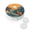 BTCOWZRV Anime Style Cat Contact Lens Case with Mirror, Portable Contact Lens Box with Solution Bottle, Glasses Travel Holder with Tweezers, Contact Case Storage for Women Men view 1