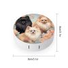 BTCOWZRV Pomeranians Pattern Contact Lens Case with Mirror, Portable Contact Lens Box with Solution Bottle, Glasses Travel Holder with Tweezers, Contact Case Storage for Women Men view 2