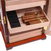 Cigar Humidor Cabinet for 100 Cigars Glass Top with Hygrometer and Humidifier Cedar Wood Lined Trays Gift for Men view 3