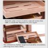 Cigar Humidor Cabinet for 100 Cigars Glass Top with Hygrometer and Humidifier Cedar Wood Lined Trays Gift for Men view 4