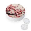 BTCOWZRV Japanese Floral Cherry Blossom Contact Lens Case with Mirror, Portable Contact Lens Box with Solution Bottle, Glasses Travel Holder with Tweezers, Contact Case Storage for Women Men view 1