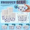 Romooa 48 Pcs 9oz Summer Ocean Theme Paper Bowls Treat Snack Cups Summer Ice Cream Dessert Bowl Treat Snack Cup for Hot or Cold Food Conch, Turtle, and Seashell Patterns Party Favor Supplies view 3