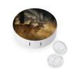 BTCOWZRV Nature Wild Animal Deers Contact Lens Case with Mirror, Portable Contact Lens Box with Solution Bottle, Glasses Travel Holder with Tweezers, Contact Case Storage for Women Men view 1