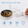 BTCOWZRV Nature Wild Animal Deers Contact Lens Case with Mirror, Portable Contact Lens Box with Solution Bottle, Glasses Travel Holder with Tweezers, Contact Case Storage for Women Men view 3