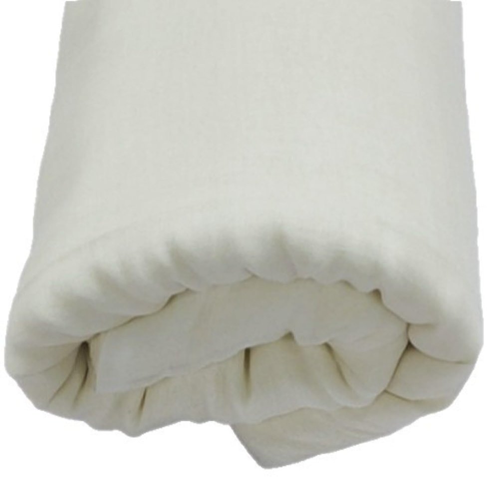 ]10m Natural White Cotton Blend Cleaning Cloth - Multi-Purpose Combed Cotton for Machine Wiping, Household Cleaning & Industrial Use, Multiple Width Options (2.5m Width,Cotton Blend)