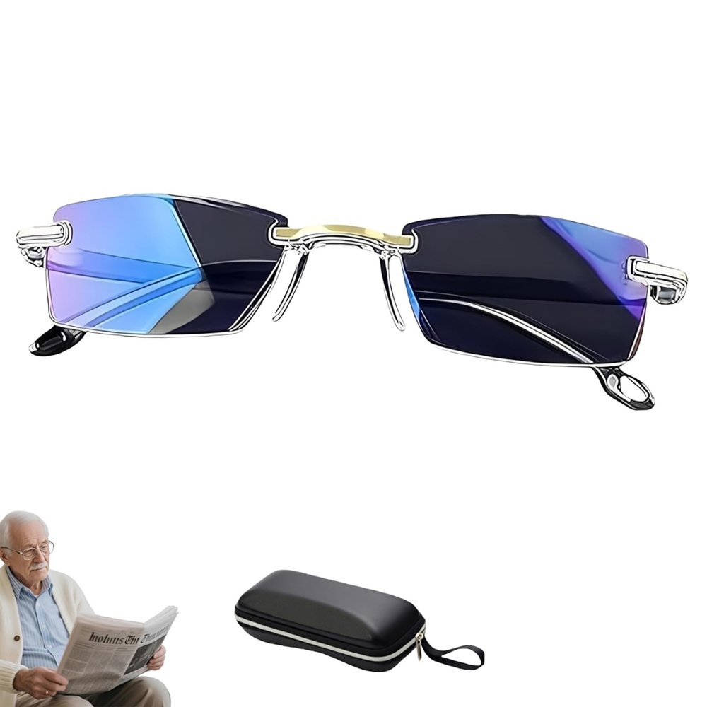 2026 Upgraded Clarity Blue Auto Focus Glasses, Self Adjusting Women Clarity Auto Focus Glasses Men Intelligent Dual Focus (1 Set)