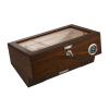 Handmade Cigar Humidor Glass Top Cigar Box with Hygrometer Humidifier and Divider Desktop Cedar Wood Storage Case Hold 50 Cigars view 1