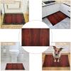 Red Wood Front Door Mat Waterproof Welcome Mats Absorbent Non-Slip Doormat Heavy Duty Entryway Rug Indoor Area Rug Low Profile Bath Mat for Home Outside Entrance 23.6"x15.7" view 3