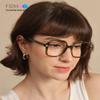Firmoo Blue Light Blocking Glasses for Women/Men Anti Eyestrain Computer Eyeglasses Square Frame 1.0x Clear Pink view 2