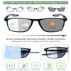 K.LAVER Photochromic Progressive Multifocus Reading Glasses Blue Light Blocking Multifocal Readers Spring Hinge Sunglasses (Blue, 3.5, x) view 3