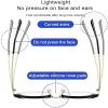 Ultra Light Anti Blue Presbyopic Glasses, Titanium Frame HD Reading Glasses with Spring Hinge, Auto Focus Glasses (Gold+silver,2.5) view 2