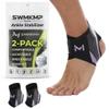 2 Pack Ankle Brace Adjustable Lace Up Support Sleeve Basketball Stabilizer Straps Compression Braces for Men Women Running Soccer Sprained Recovery Lightweight Breathable Protector(Purple) view 1