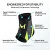 2 Pack Ankle Brace Adjustable Lace Up Support Sleeve Basketball Stabilizer Straps Compression Braces for Men Women Running Soccer Sprained Recovery Lightweight Breathable Protector(Green+Purple) view 2