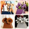 PATIKIL Flower Gift Bags (Black) (12 Pcs) Portable Bouquet Wrapping Bag Paper Bouquet Bag Boxes with Handles for Floral Arrangement/Wedding/Birthday/Party/Christmas view 4