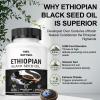 2026 Purely Ethiopian Black Seed Oil Capsules,Ethiopian Black Seed Oil, Organic Cold Pressed, Non-GMO, Gluten-Free, Premium Black Cumin Seed Oil, 60 Softgels(1 Bottle) view 4