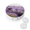 BTCOWZRV Lavender Field Bike Contact Lens Case with Mirror, Portable Contact Lens Box with Solution Bottle, Glasses Travel Holder with Tweezers, Contact Case Storage for Women Men view 1