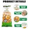 100PCS Soccer Cellophane Treat Bags - Clear Plastic Goodie Bags with 110 Gold Twist Ties - Soccer Party Favor Bags for Candy, Snacks, Game Day, Sports Events, Football Theme Parties & School Activities view 3