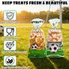 100PCS Soccer Cellophane Treat Bags - Clear Plastic Goodie Bags with 110 Gold Twist Ties - Soccer Party Favor Bags for Candy, Snacks, Game Day, Sports Events, Football Theme Parties & School Activities view 4