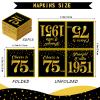1951 75th Birthday Napkins, Black Gold 75th Birthday Decorations for Men Woman Cheers to 75 Years Straight Outta 1951 Anniversary Party Cocktail Napkins Disposable 50PCS, 6.5x6.5 Inches view 2