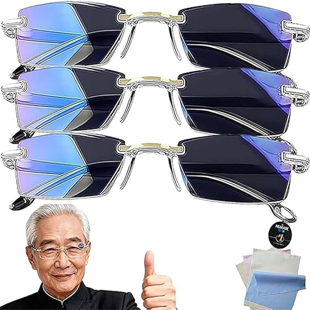 2026 New Clarity Blue Auto Focus Glasses Self Adjusting for Women Men, Blocker Clarity Glasses (3pcs)