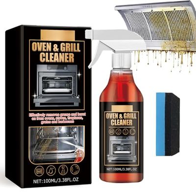 Oven and Grill Cleaner Spray, Oven Cleaner Heavy Duty Spray, Kitchen Heavy Oil Cleaner pray, 2026 New All Purpose Kitchens Heavy Oil Cleaning Agent, for Microwave & Oven & Stove Top (1PCS)