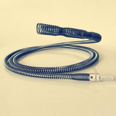 1.5M/3M/5M Dredging Spring Electric Drill Drain Cleaner Machine Extension Sewer Pipe Dredger Cleaning Spring with Connector(1.5m Length Spring)