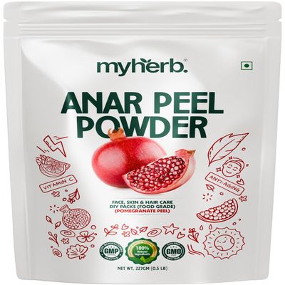 100% Pure Natural Organic Anar Peel Powder (Pumegranate Peel Powder) || 227 Gm/0.5 Lbs || For Hair and Face Care || For Skin ||