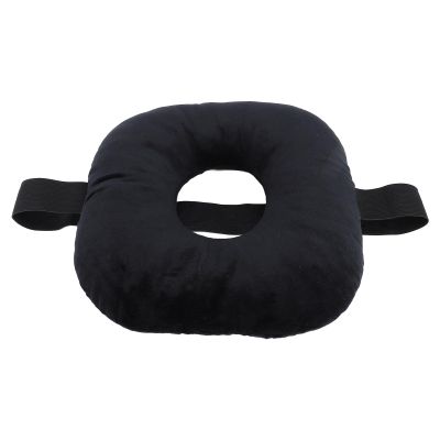 Agatige Ear Piercing Pillow with Hole for Side Sleeper, Soft Breathable Support Reduce Ear Friction Donut Protector Pillow with Strap for Inflammation Pressure, 11x3.5in