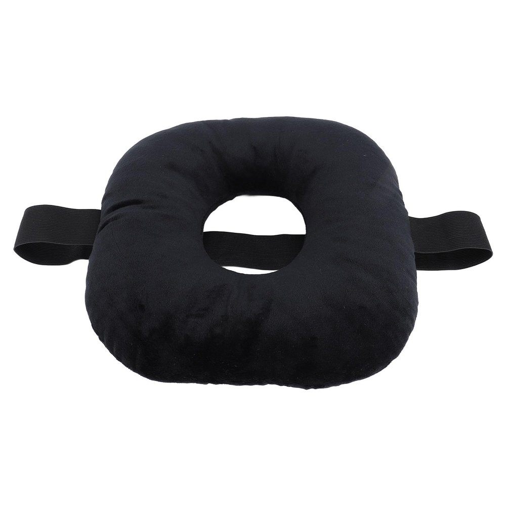 Agatige Ear Piercing Pillow with Hole for Side Sleeper, Soft Breathable Support Reduce Ear Friction Donut Protector Pillow with Strap for Inflammation Pressure, 11x3.5in