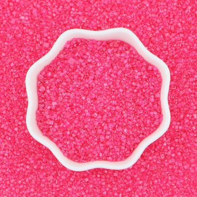 Pink Sanding Sugar | Pink Sprinkles | Edible Coarse Sugar Crystals | For Baking Dessert Decorating, Cake, Cupcake, Cookie, Ice Cream | Valentine's Day Wedding Holiday Party | 4.6 Ounces