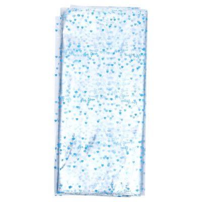 HINTRMENT Waterproof Cellophane Wrapping Paper 43x55cm 100pcs Blue Bouquet Flower Wrap DIY Packaging Paper and Floral Arrangement
