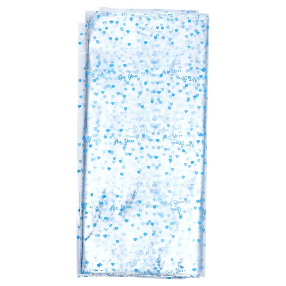 HINTRMENT Waterproof Cellophane Wrapping Paper 43x55cm 100pcs Blue Bouquet Flower Wrap DIY Packaging Paper and Floral Arrangement