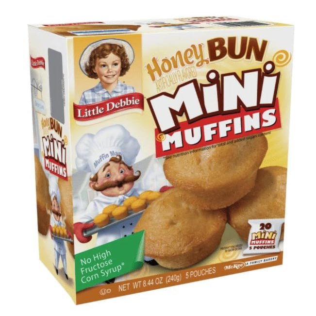 Honey Bun Mini Muffins, 8.44oz, 20 muffins per box (3 boxes)