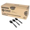 CIAO! Heavy Duty Black Polypropylene Disposable Soup Spoons, Foodservice Bulk Pack 1,000 Count view 1