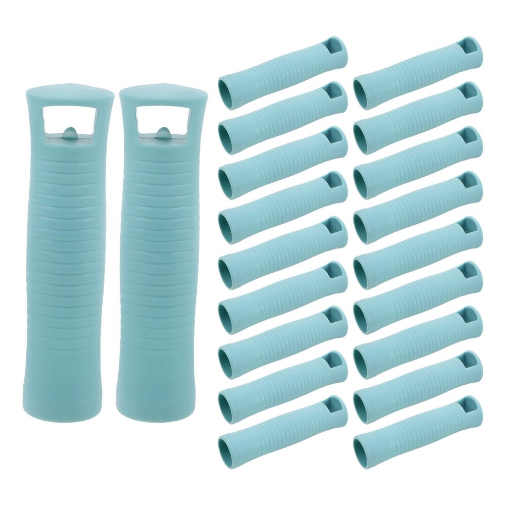 SOESFOUFU 30pcs Mop Rod End Cap Replacement, 2.5 Cm/1 Inch Handle End Protector for Broom, Plastic Extension Pole Attachments for Household Cleaning Green