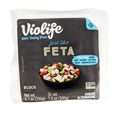 100% Dairy Free Violife Just Like Feta 8.1oz (Pack of 4)