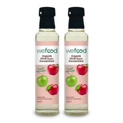 Apple Juice Concentrate, 12 oz (340g) Multi-Purpose Liquid Fruit Sweetener for Baking and Beverages - Pack Of 2