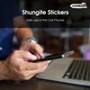 Shungite Stickers for Cell Phone - Harmonizing Shield Defense - Qty: 6 pcs Pack - Comes with Certificate (# HEX Large) view 3