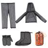 1 Set Mosquitoes Suit Breathable Mesh Lightweight Adjustable Quick-dry Mosquitoes Jacket with Hood Pants Mitts Socks & Storage Bag for Fishing Hiking Camping view 4
