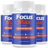 (3 Pack) Focus Max Capsules, FocusMax Brain Supplement Pills Advanced Maximum Strength Formula for Mental Clarity, Attention, Sharp Memory, Calm Mind Mood, Health & Wellness Support Capsulas (180 ct) view 1
