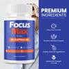 (3 Pack) Focus Max Capsules, FocusMax Brain Supplement Pills Advanced Maximum Strength Formula for Mental Clarity, Attention, Sharp Memory, Calm Mind Mood, Health & Wellness Support Capsulas (180 ct) view 3