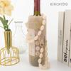 KINCHYGO Rhinestone Wine Purse with Embedded Beaded Handle Mesh Wine Bag view 3