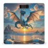 Sea Sunset Flying Dragon Bathroom Scale for Body Weight Bathroom Weighing Scales with Back Lit LED Display Sturdy Tempered Glass Body Weight Bathroom Scale 400lb Weighing view 1