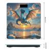 Sea Sunset Flying Dragon Bathroom Scale for Body Weight Bathroom Weighing Scales with Back Lit LED Display Sturdy Tempered Glass Body Weight Bathroom Scale 400lb Weighing view 2